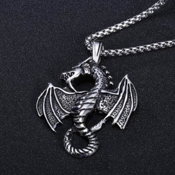 Fashion Flying Dragon Necklace for Men, BL55590014 - Picture 6 of 7